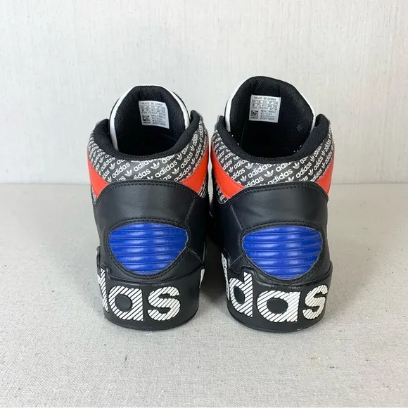 Adidas~Men’s Originals Hardcourt Hi Black Active Red, Blue Athletic Shoes~Sz‎ 8