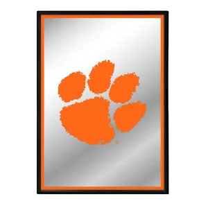 Clemson Tigers: Paw Print - Framed Mirrored Wall Sign
