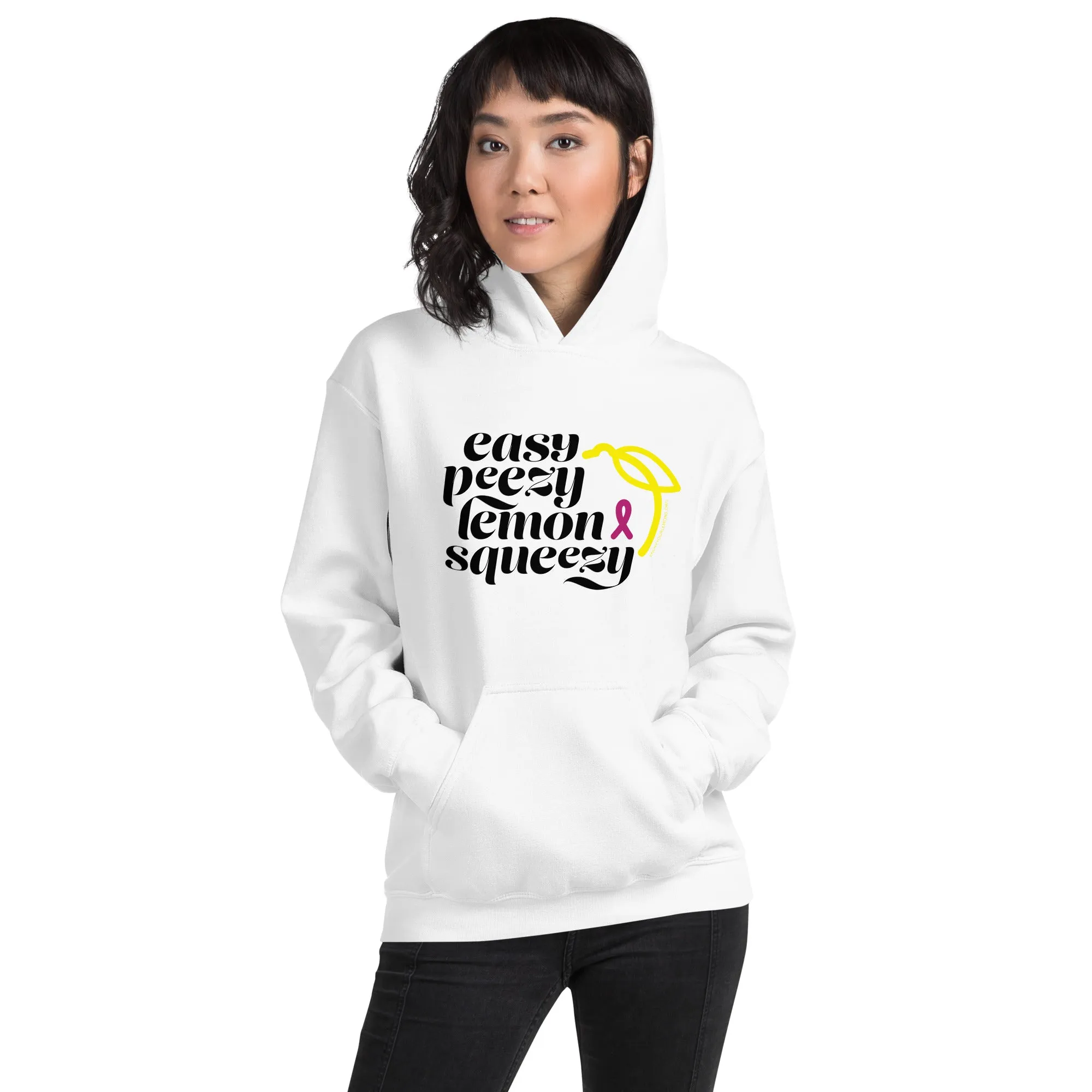 Easy Peezy Lemon Squeezy Breast Cancer Awareness Hoodie - Light Colors