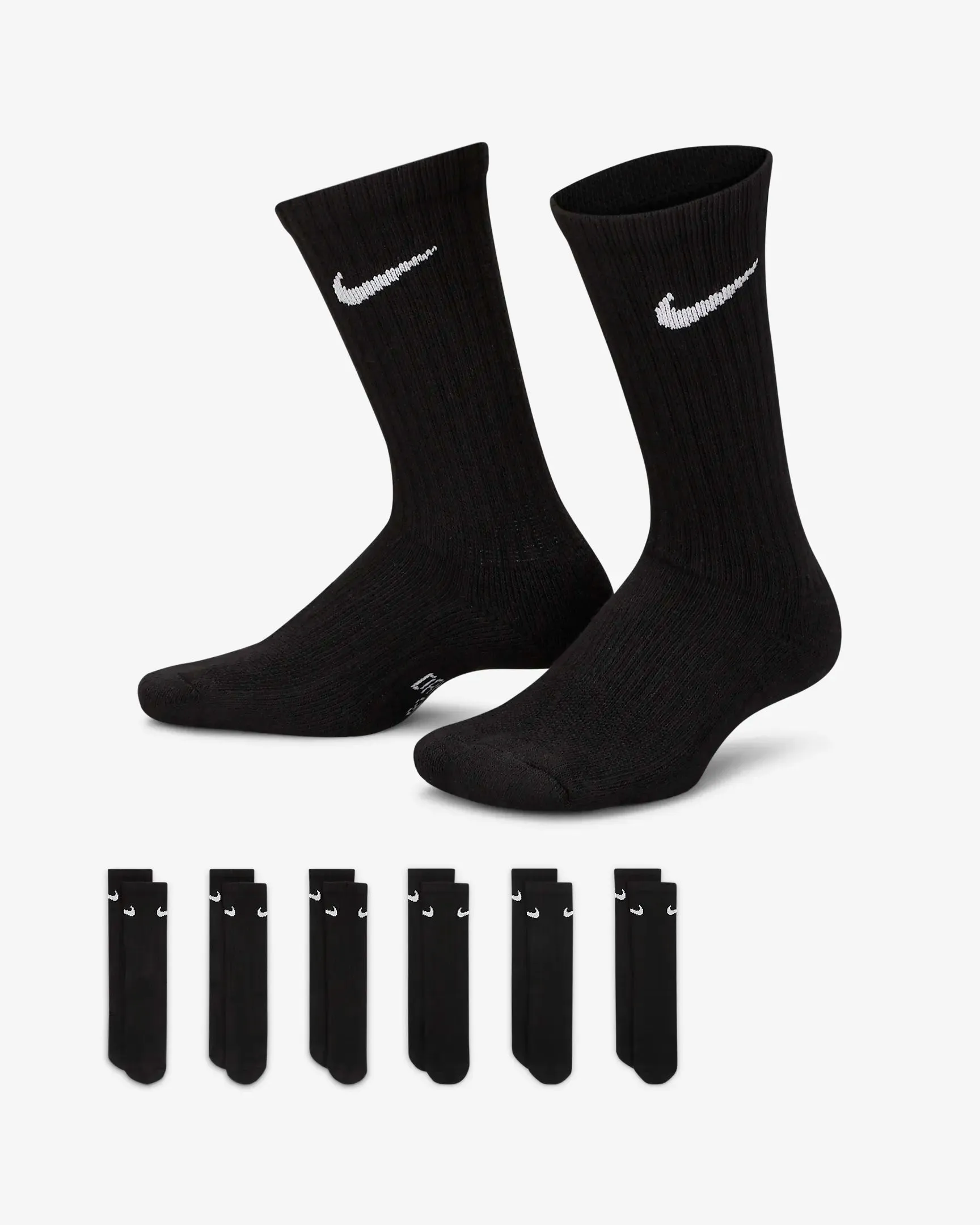 Everyday Kid's Cushioned Crew Socks (6 Pairs)