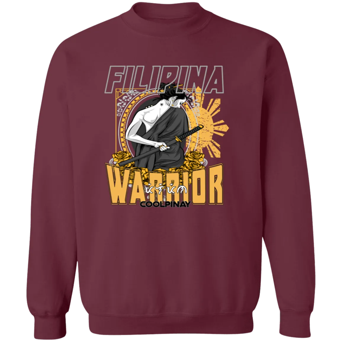 Filipina Warrior Samurai Unisex Crewneck Pullover Sweatshirt