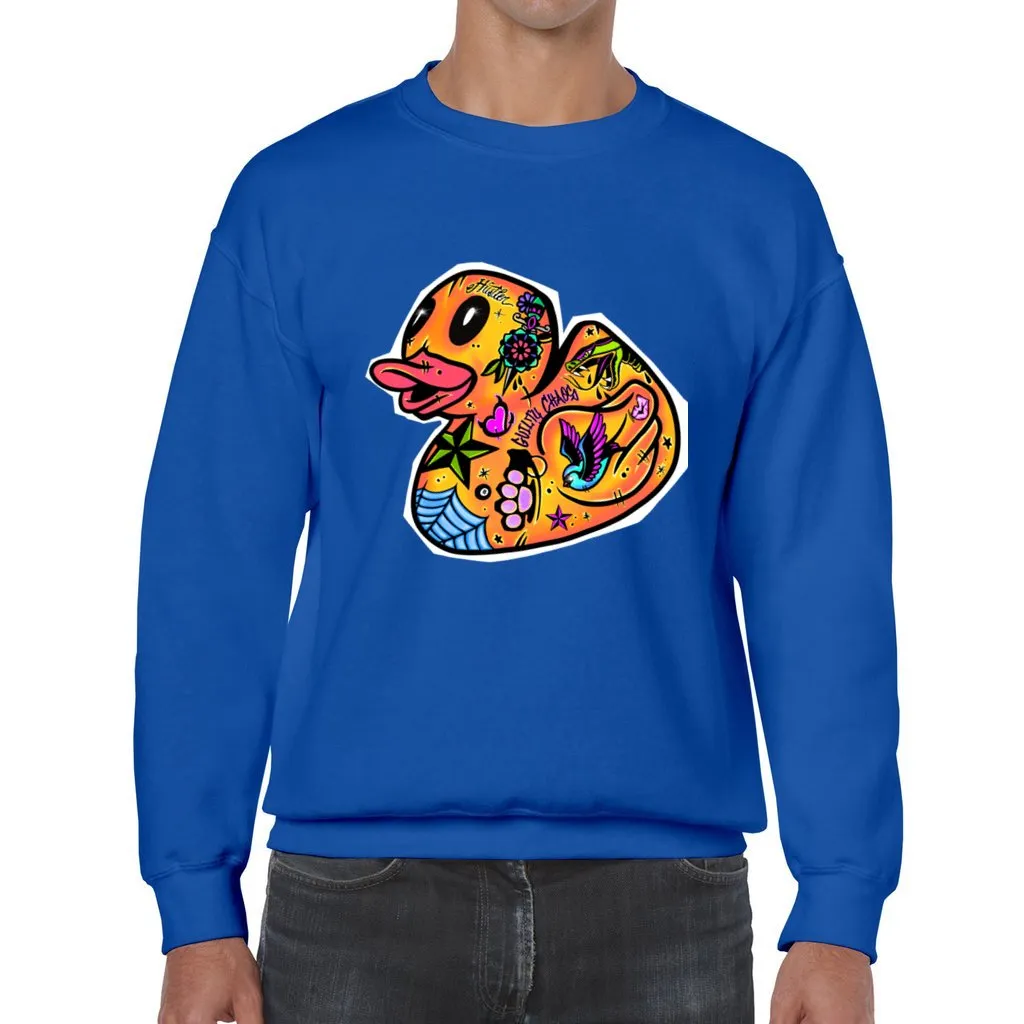 INKED DUCKIE  THROUGH-N-THROUGH CREWNECK