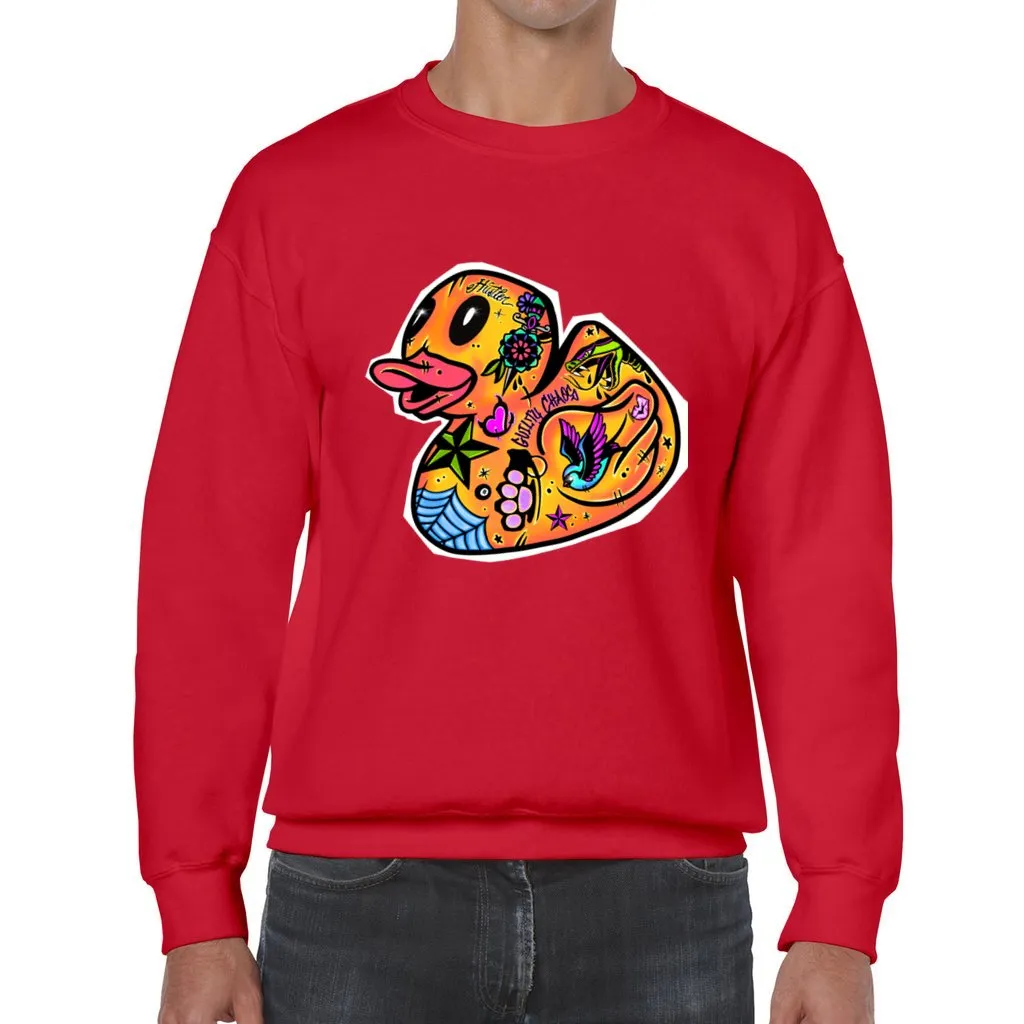 INKED DUCKIE  THROUGH-N-THROUGH CREWNECK