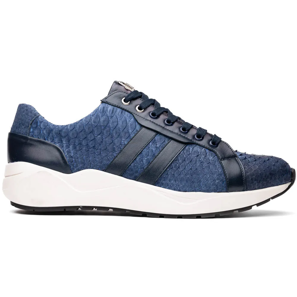 Marco Di Milano Verona Navy Python & Calfskin Sneakers
