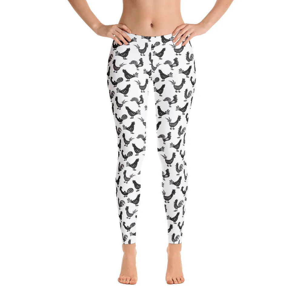Repeating Roosters Women's Leggings