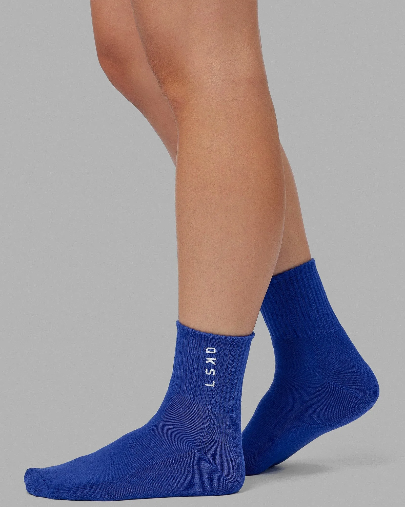 Signal Quarter Socks 3 Pack - Impact Orange/Galactic Cobalt/Magenta