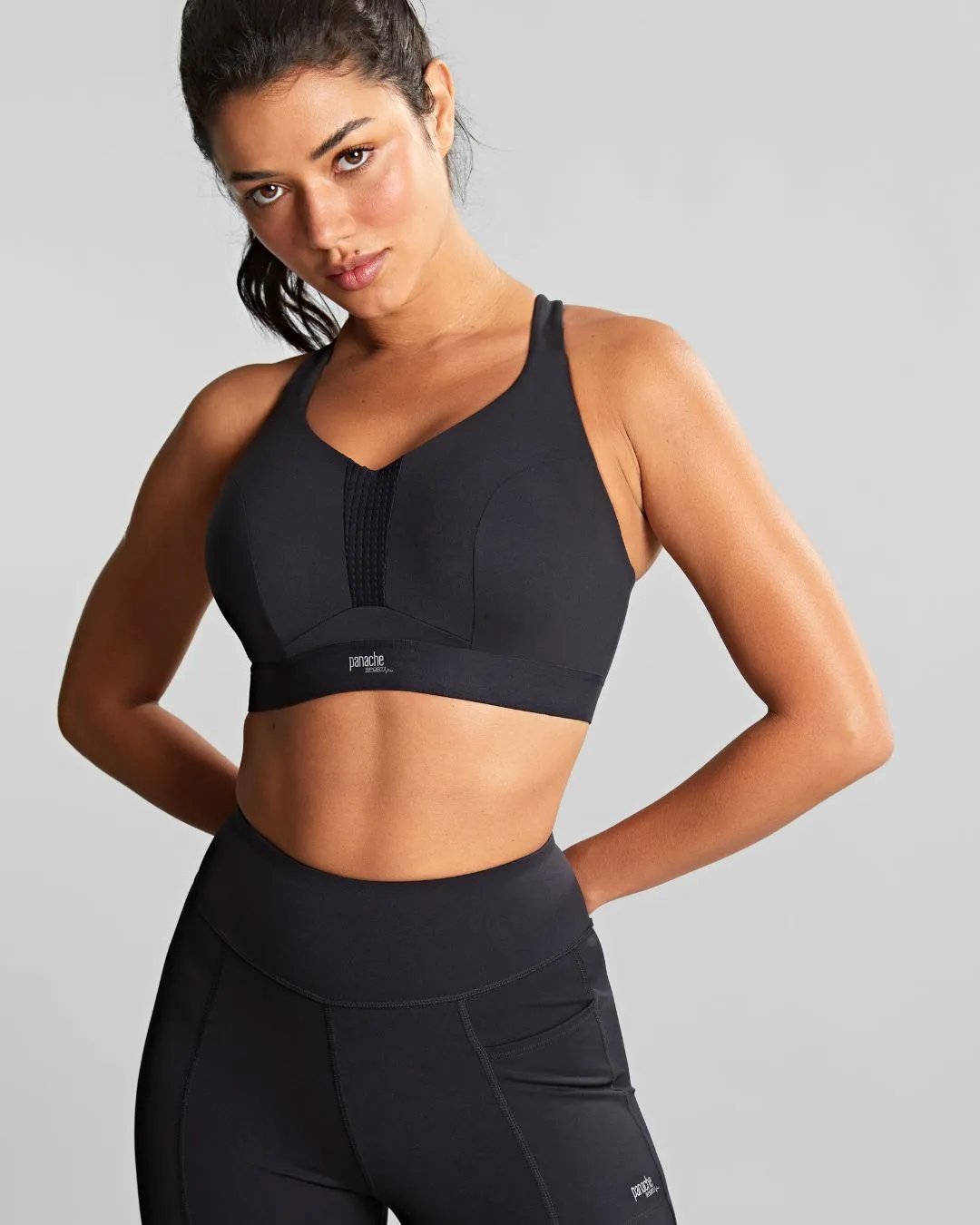 Ultra Perform Non Padded Wired Sports Bra In Black - Panache