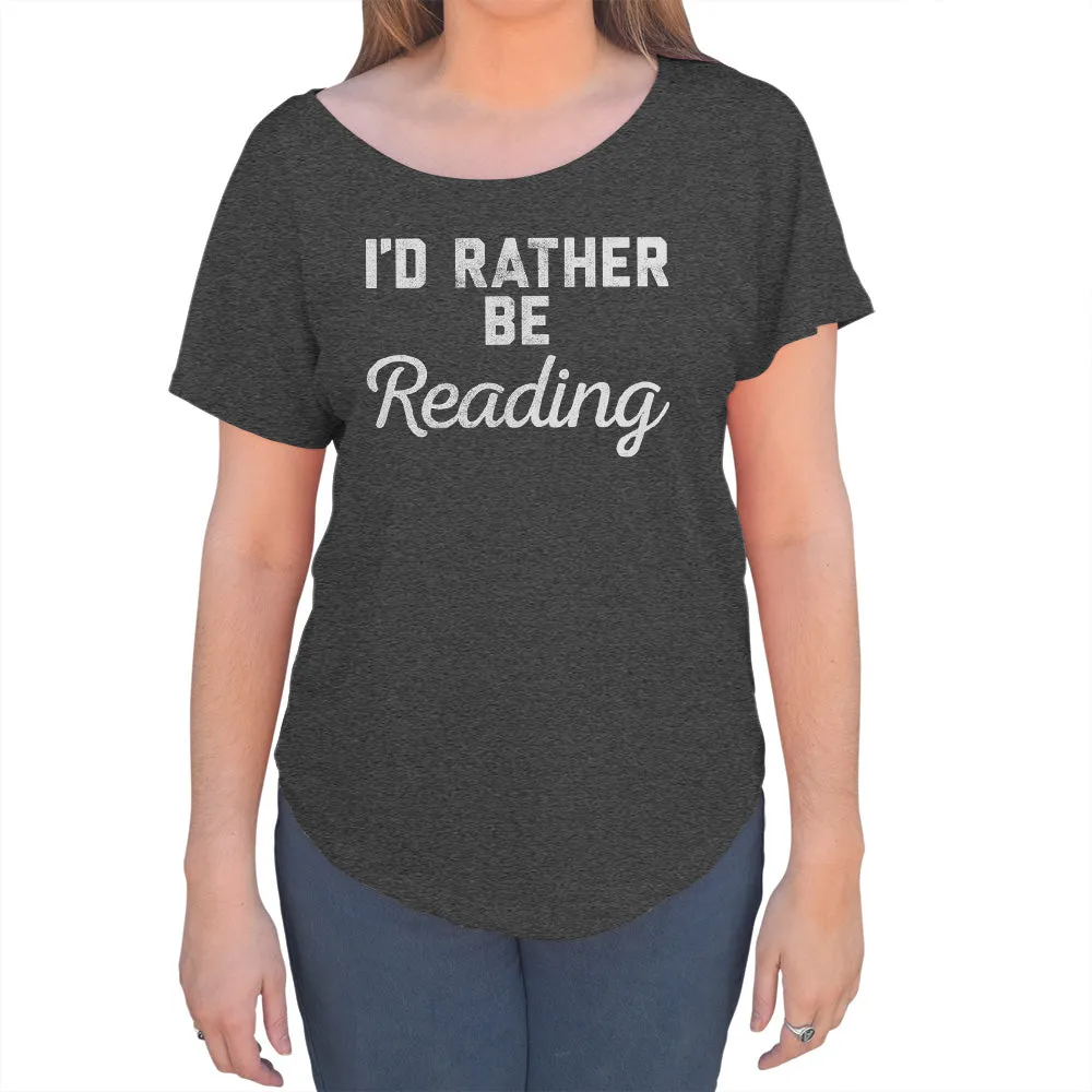 Women's I'd Rather Be Reading Scoop Neck T-Shirt